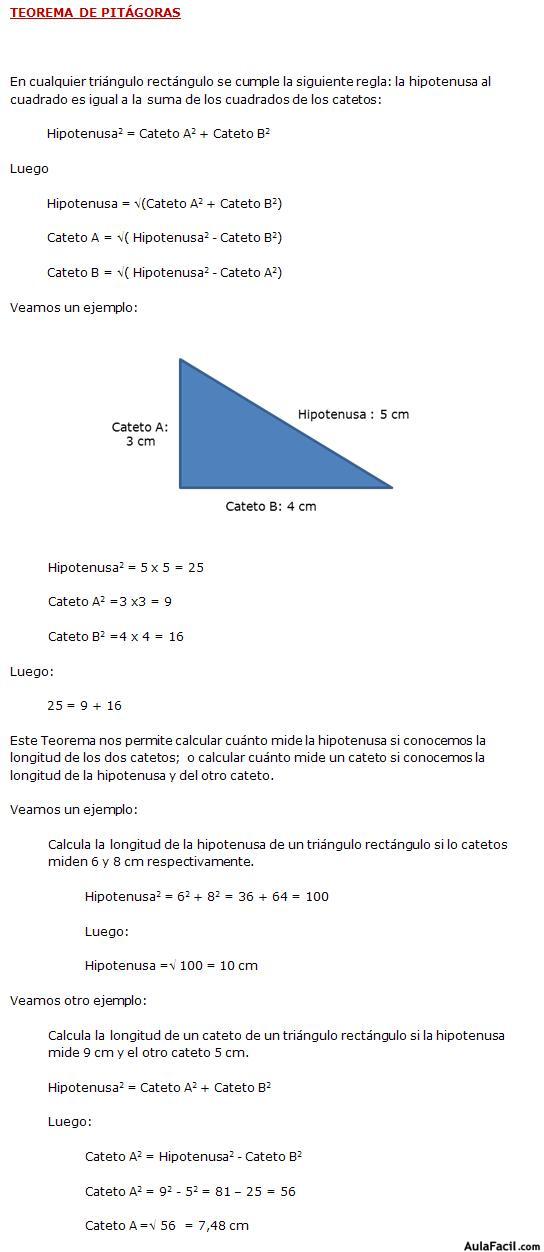 Teorema de pitagoras