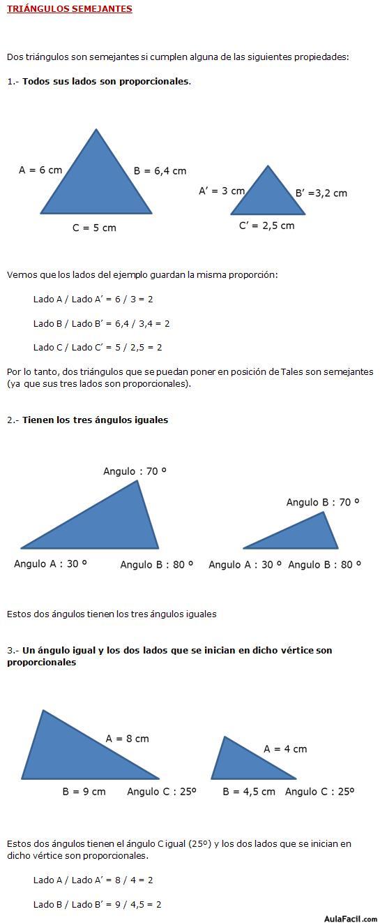 triangulos semejantes