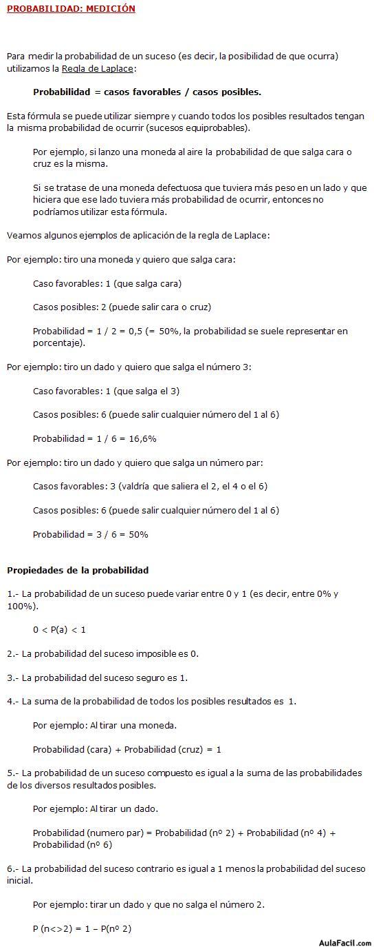 Probabilidad: Medición