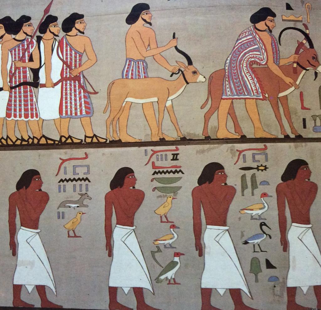 Tribu semita con acompañantes egipcios