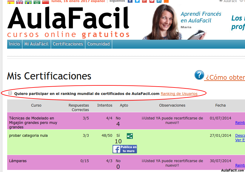 mis certificados participar ranking