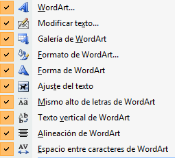 Herramientas de WordArt 2