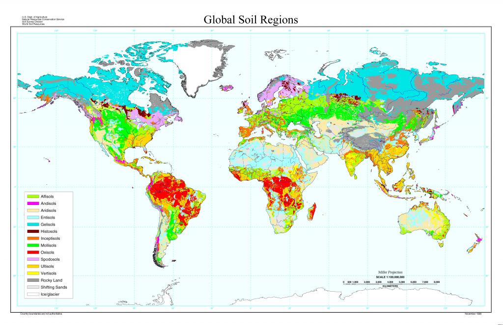 USDA mapa de tipos de suelo