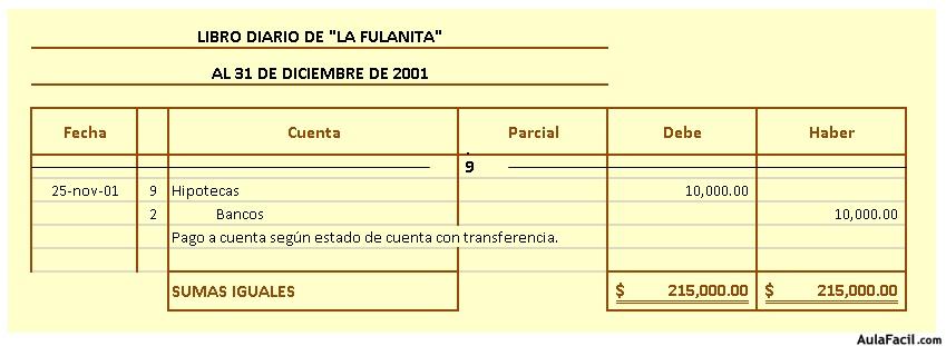 Asiento 9 libro diario