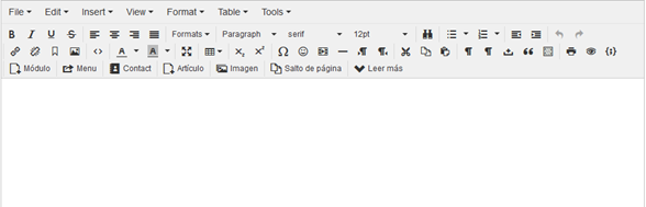 Editor de Texto Joomla