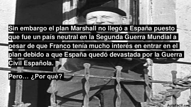 ESPAÑA FUERA PLAN MARSHALL