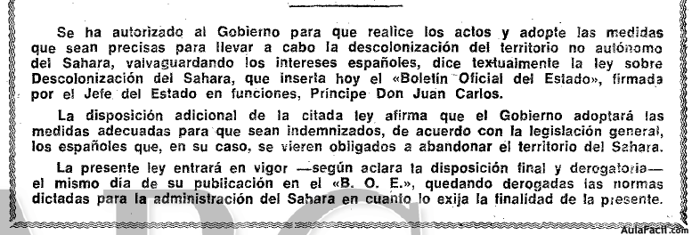 DESCOLONIZACIÓN DEL SAHARA DESCOLONIZACIÓN DEL SAHARA