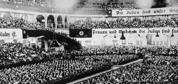 mitin del partido nazi en berlin agosto de 1935