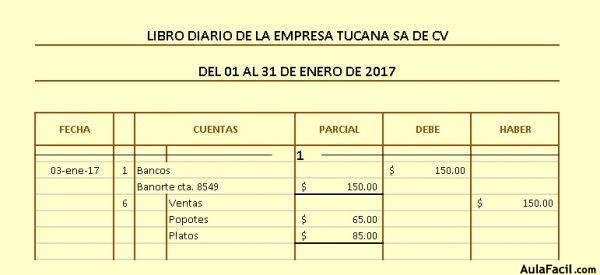 USO DE SUBCUENTAS EN LIBRO DIARIO