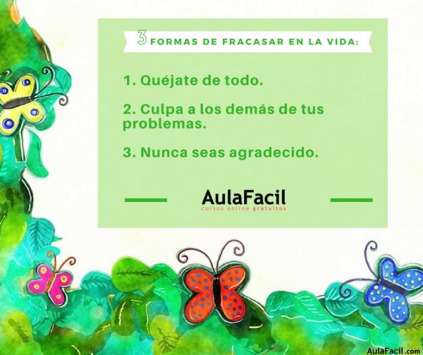 PensamientoPositivo FormasdeFracasar AulaFacil