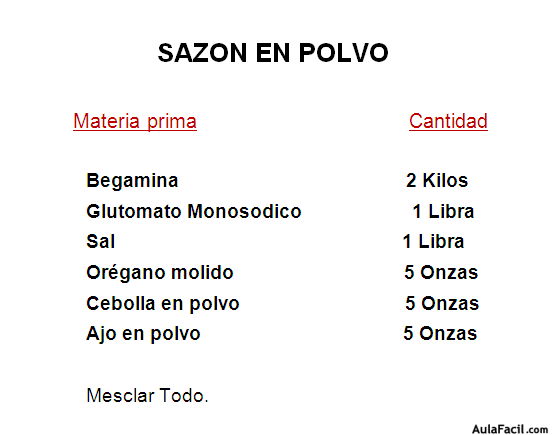 Sazon en polvo