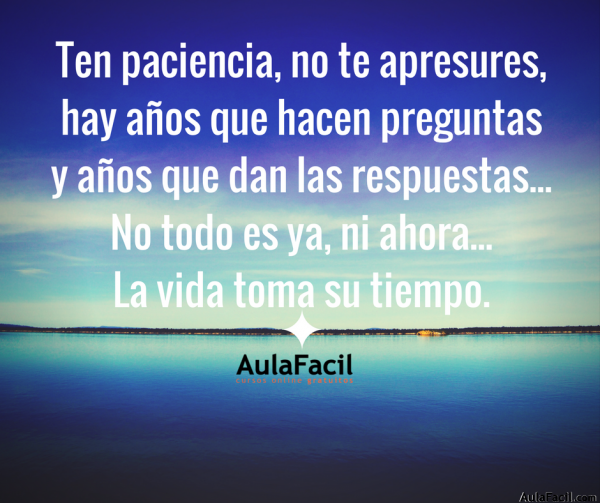 PensamientoPositivo TenPaciencia AulaFacil