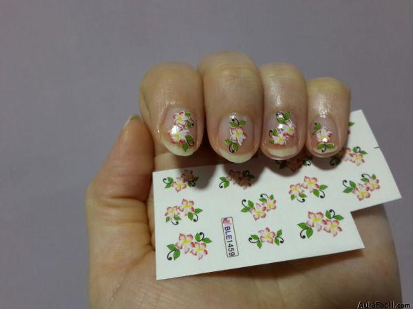Masaje Jarra Dibuja una imagen 🥇▷【 Técnica 2: Sticker al agua - Decoración de uñas naturales (Nail Art)  parte 1 】