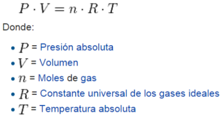ecuacion gases ideales