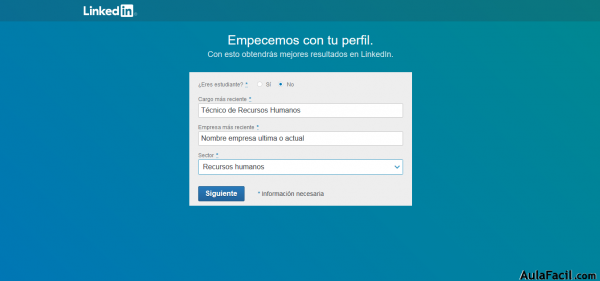 Linkedin Inicio III