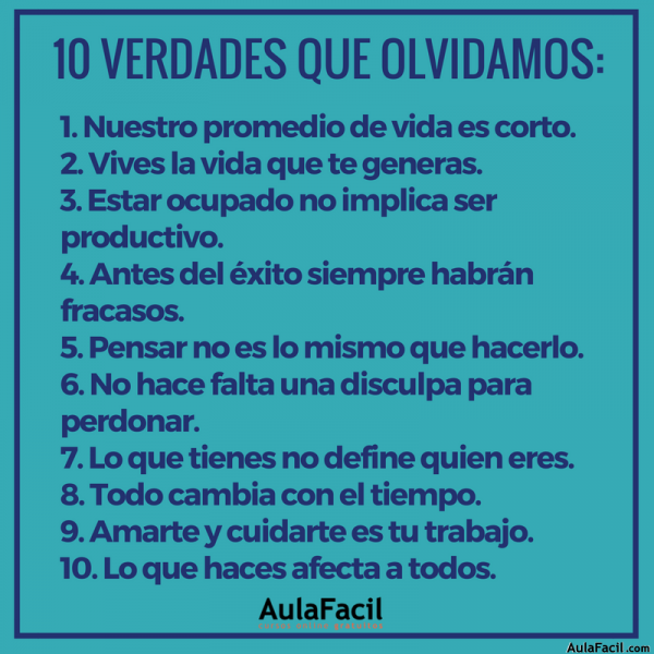 PensamientoPositivo Verdades AulaFacil