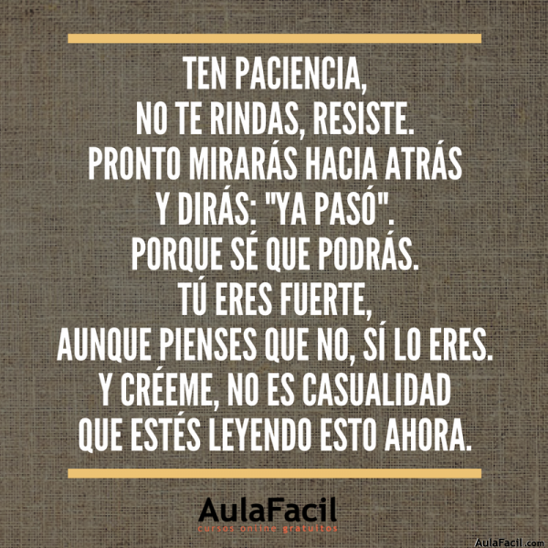 PensamientoPositivo TenPaciencia AulaFacil