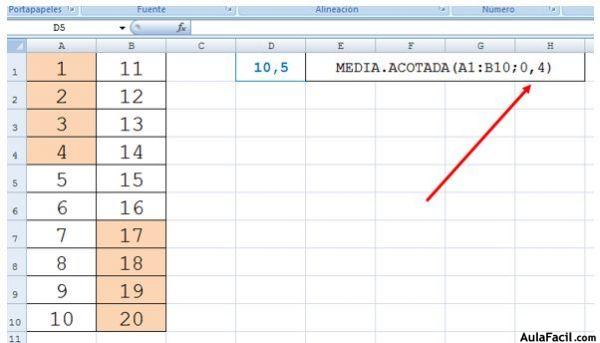 Cómo calcular la media en Excel