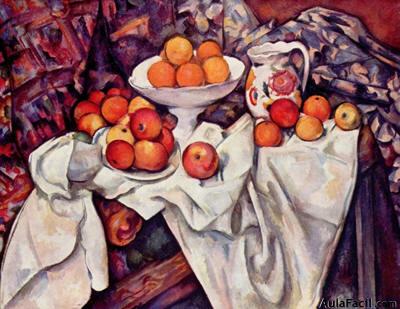 Paul Cezanne Naturaleza muerta con manzanas y naranjas 1899