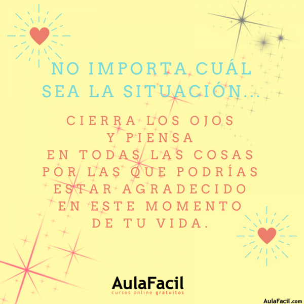 PensamientoPositivo Agradece AulaFacil