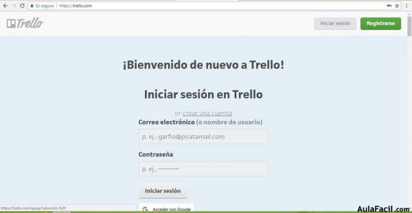 registrarse in Trello png