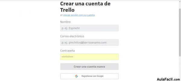 Crear una cuenta de Trello