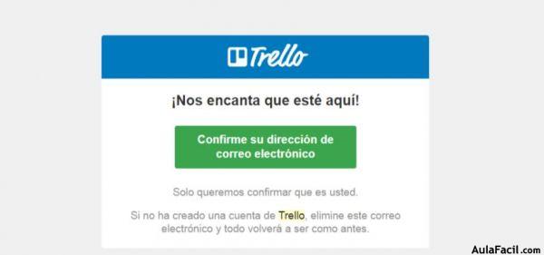 Confirmación de Trello