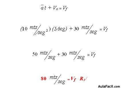 fórmula aceleración