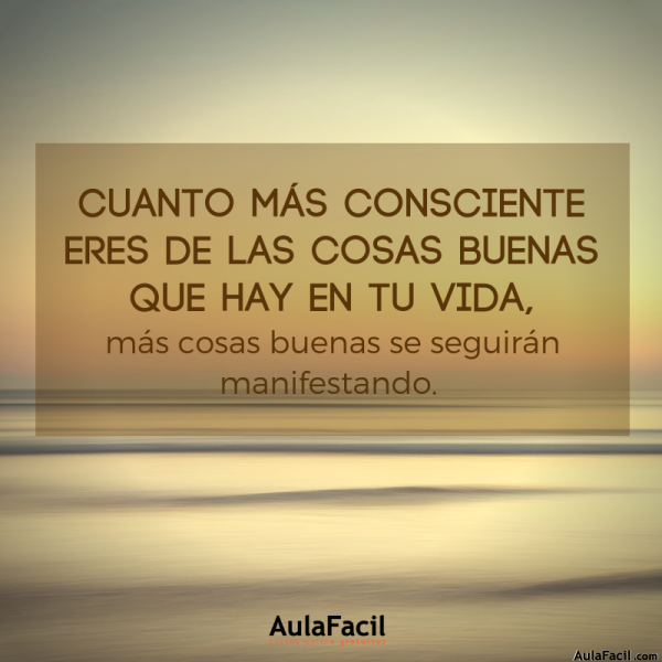 PensamientoPositivo cosasbuenas AulaFacil