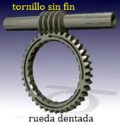 tornillo a la rueda dentada.