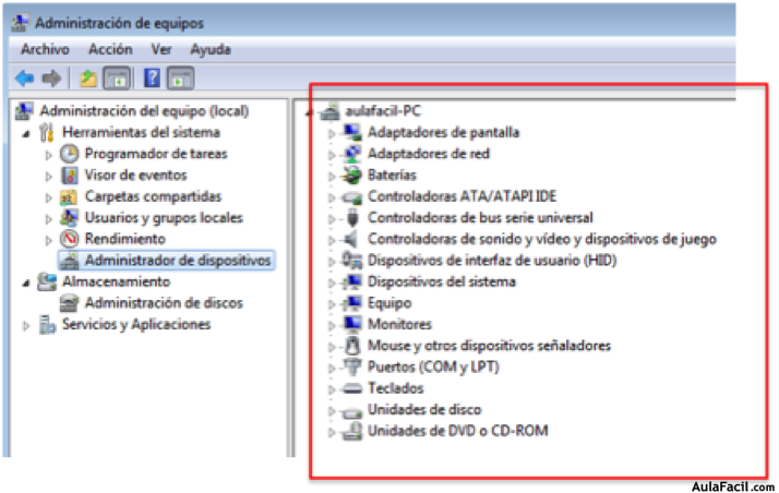 Administrador de equipos