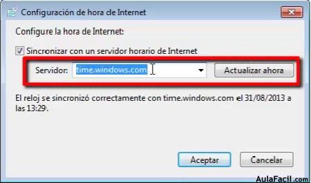 Hora de Windows