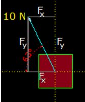 valores de Fx y Fy