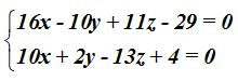 ecuación de la perpendicular común
