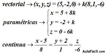 vectorial, paramétricas y continua