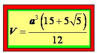FÓRMULA DEL VOLUMEN DEL ICOSAEDRO