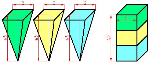 Cálculo del Volúmen de una Pirámide tronco de una Pirámide
