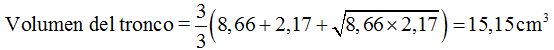 Antigua fórmula para calcular el volumen de un tronco de pirámide