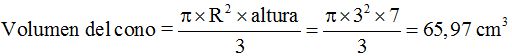 Volúmen del Tronco del Cono