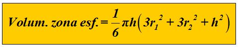 VOLUMEN DE LA ZONA ESFÉRICA