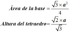 valores del tetraedro