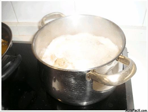 cocina con arroz