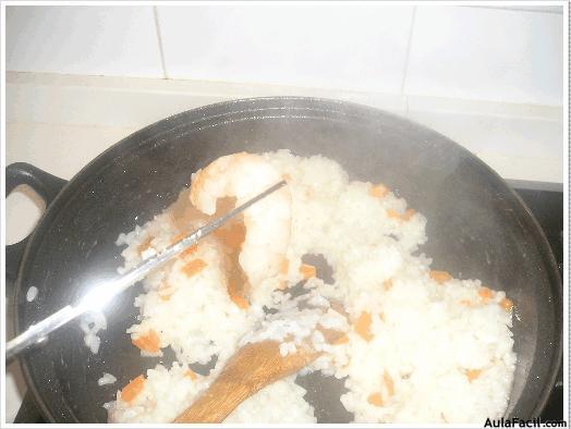 Cocina con arroz