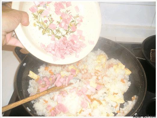Cocina con arroz