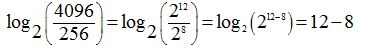 Logarítmo de un Cociente de dos números