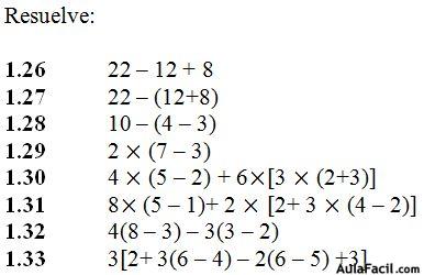 Sumas, restas, multiplicación y división de números naturales