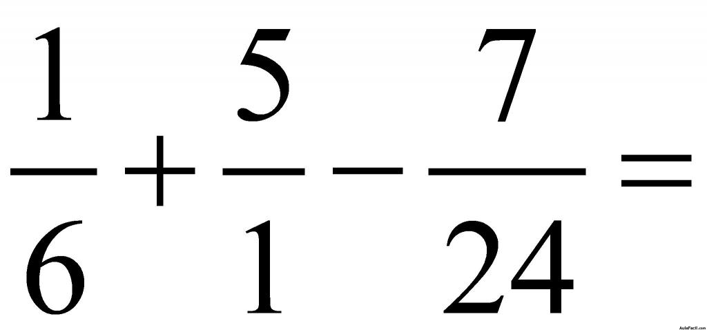 OPERACIONES ARITMÉTICAS CON UNA O MÁS FRACCIONES