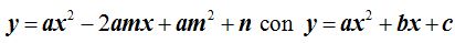 COORDENADAS DEL VÉRTICE DE UNA PARÁBOLA ENUNCIADA EN LA FORMA GENERAL