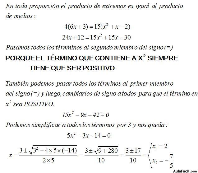 Ecuaciones de Segundo Grado