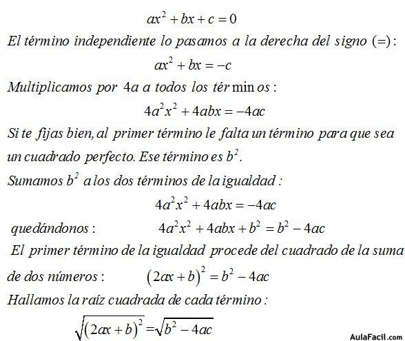 Ecuaciones de Segundo Grado